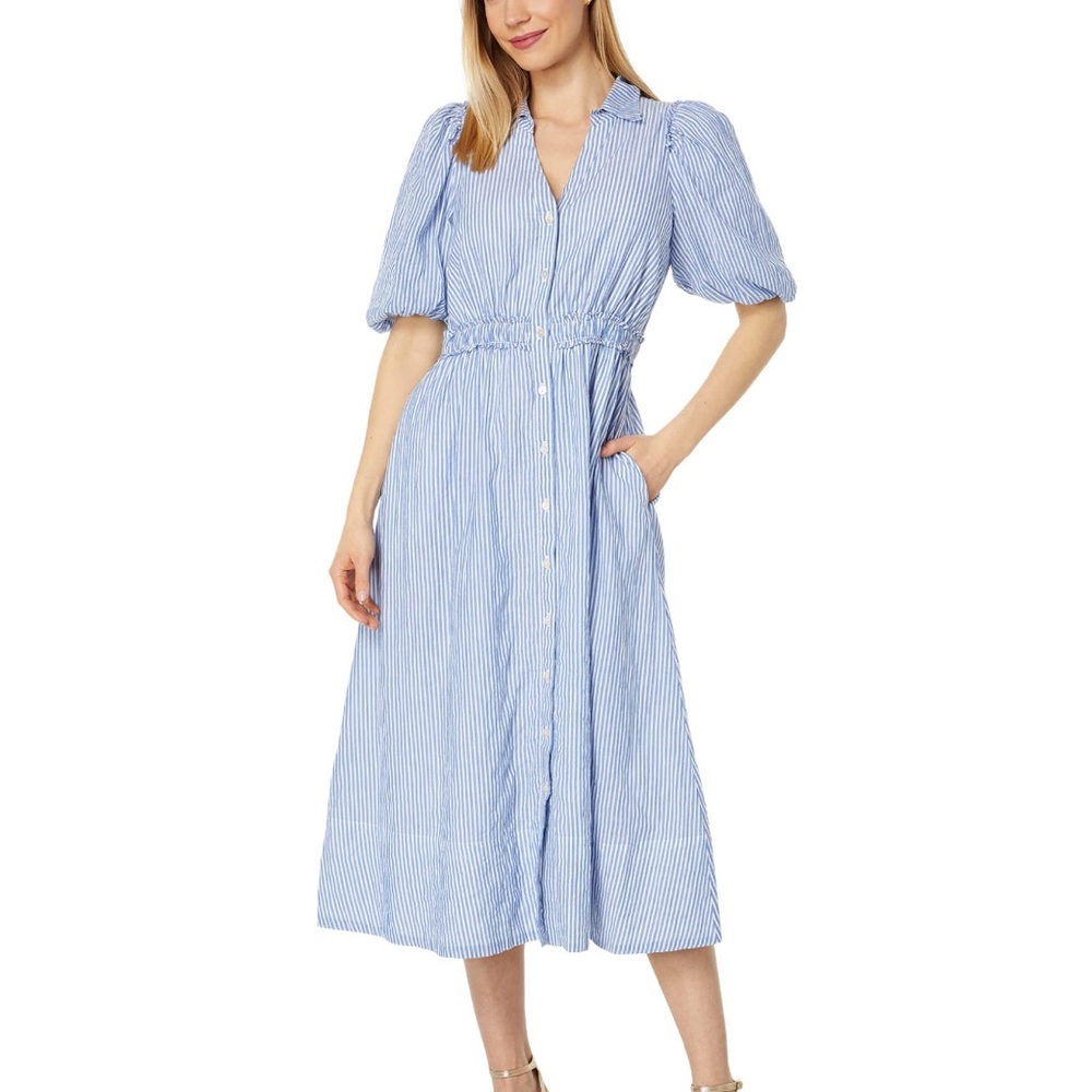 Nwt Lilly Pulitzer costal blue tassie elbow sleeve dress
